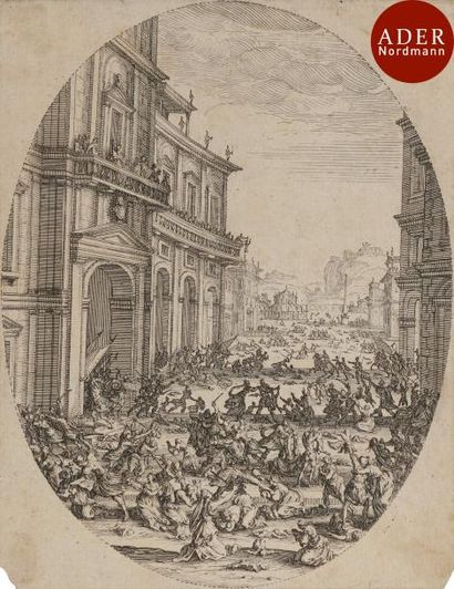 null Jacques Callot (1592-1635)
 Le Massacre des Innocents (2e pl.) Eau-forte. 100...