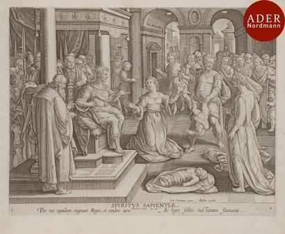 null Adriaen Collaert (c. 1560-1618)
 Scènes de l’Ancien Testament : Spiritus Sapientiae...