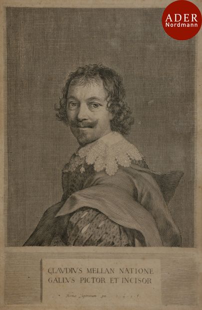 null Claude Mellan (1601-1688)
 Autoportrait. 1635. Burin. 152 x 220. Préaud 172....