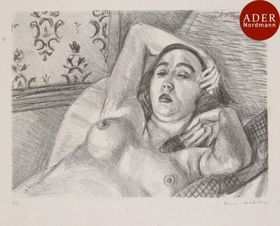 null Henri Matisse (1869-1954)
 Le Repos du modèle. 1922. Lithographie. 300 x 222....