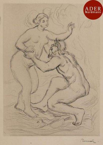 null Pierre-Auguste Renoir (1841-1917)
 Le Fleuve Scamandre, 2e pl. Vers 1900. Eau-forte....