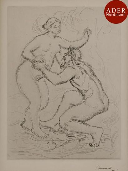 null Pierre-Auguste Renoir (1841-1917)
 Le Fleuve Scamandre, 2e pl. Vers 1900. Eau-forte....