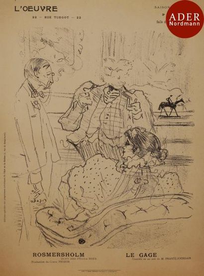 null Henri de Toulouse-Lautrec (1864-1901) 
 Rosmersholm ; Le Gage. Programme pour...