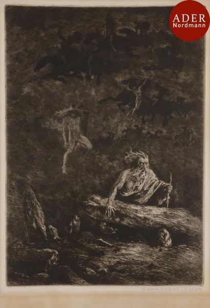 null Eugène Viala (1859-1913)
 Le Clavier d’Ossian (grand format). 1899-1906. Eau-forte...