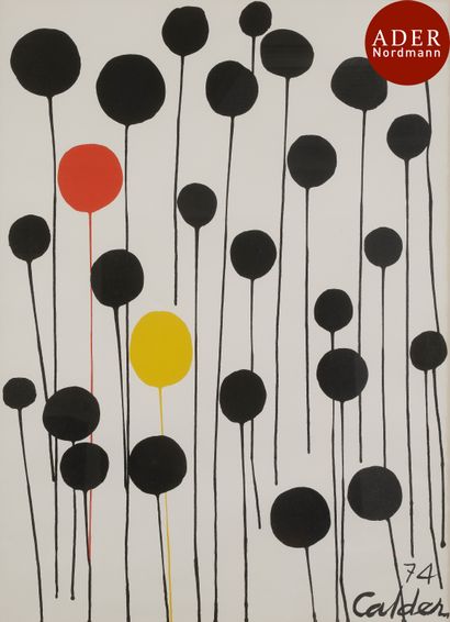 null Alexander Calder (1898-1976)
 Les Ballons. 1974. Sérigraphie en couleurs. À...