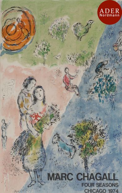 null Marc Chagall (1887-1985) (d’après)
 Marc Chagall. Four Seasons. Chicago. Affiche....