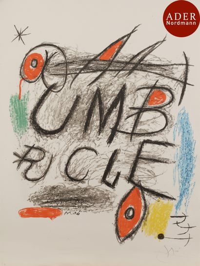 null Joan Miró (1893-1983)
 Umbracle. Affiche pour le film de Pere Portebella. 1973....