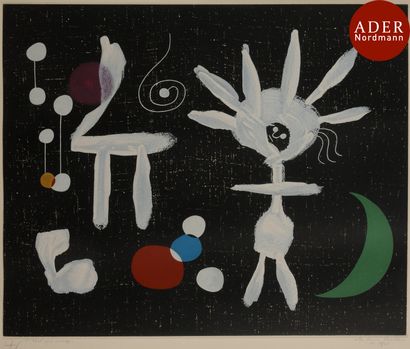 null Joan Miró (1893-1983) (d’après)
 La Rosée matinale au clair de lune. 1958. Aquatinte....