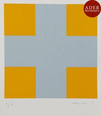 null Aurélie Nemours (Marcelle Baron, dite) (1910-2005)
 Une croix pour quatre carrés....