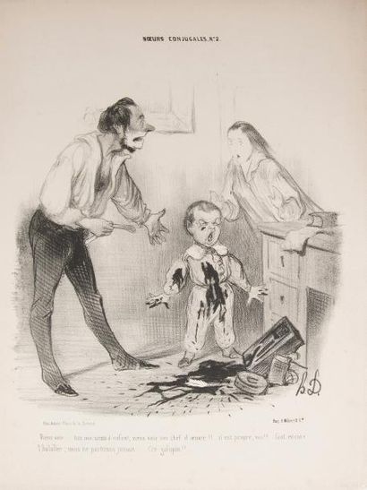 null DAUMIER (Honoré).
Mœurs conjugales.
Paris : Beauger et Cie, [1839-1842]. 

57...