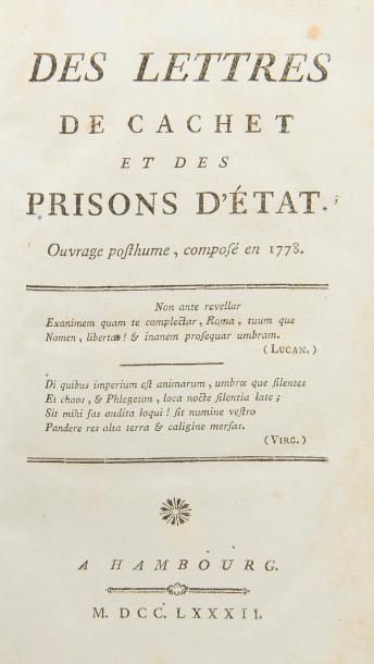 null MIRABEAU (Honoré-Gabriel Riqueti, comte de).
Ensemble de 20 ouvrages de Mirabeau,...