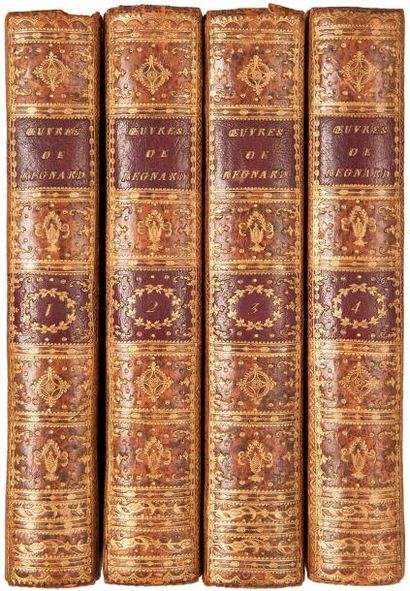 null REGNARD (Jean-François).
Œuvres.
Paris : Maradan, 1790. — 4 volumes in-8, 216...