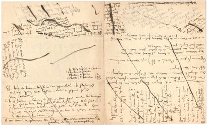 Victor HUGO. Brouillons autographes, [1863-1866] ;...