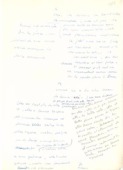 null Jean ANOUILH. Manuscrit autographe, [Pattes blanches, 1948] ; 215 feuillets...