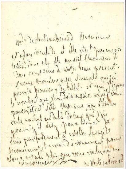 null François-René de CHATEAUBRIAND (1768-1848). L.A.S., [1811 ?] ; 1 page in-8.
...