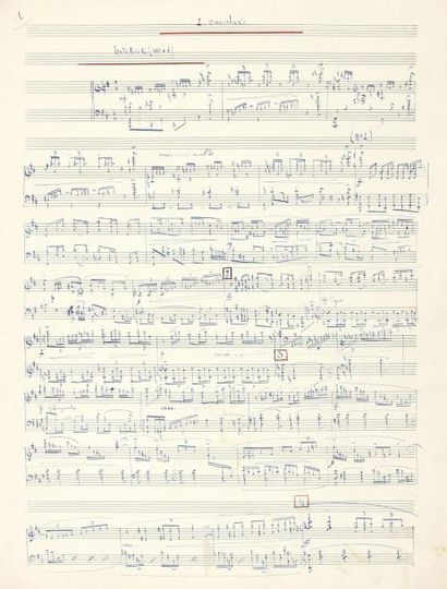 null ROGER-DUCASSE (1874-1954). Manuscrit musical autographe signé, Suite française,...