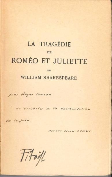 null THEATRE. 7 volumes dédicacés à Roger Lauran (sauf un) ; in-8 brochés.
 William...