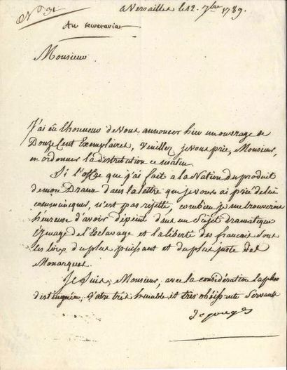 null Olympe de GOUGES (1748-1793) femme de lettres, militante féministe et révolutionnaire,...