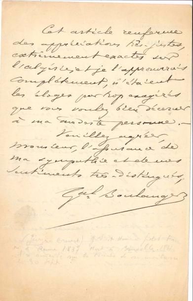 null HISTOIRE. 11 lettres ou pièces, la plupart L.A.S. 
 Georges Boulanger (2, 1885-1889),...