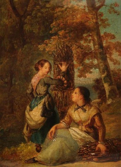 null École FRANçAISE vers 1880
Scène galante
Conversation sous un arbre
Paire de...