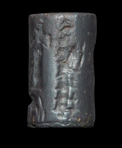 null Première dynastie de Babylone (1800-1595 av. J.-C.)
Cylindre en hématite. 24...