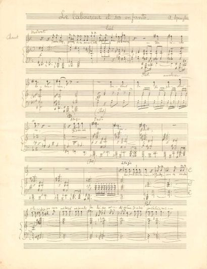 null Alexandre Spengler (1913-1996) compositeur et chef d’orchestre. Manuscrit musical...