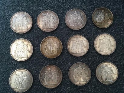 null 12 pièces de 10 Francs en argent Type Hercule - 1965 (6) - 1966 (4) - 1967 (2)

Frais...