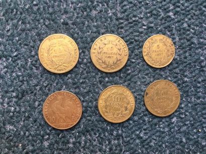 null 5 pièces de 10 Francs en or
4 Type Napoléon III - 1850 - 1857 (2) - 1866
1 Type...