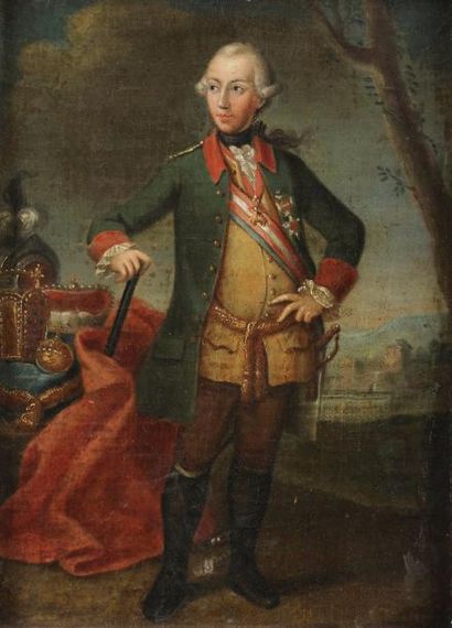 null École autrichienne du XIXe siècle.
L’Empereur Joseph II, (1741-1790) portant...