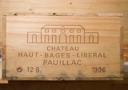  12 B, CHÂTEAU HAUT BAGES LIBÉRAL (Caisse Bois), GCC5 Pauillac, 1996.