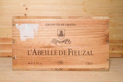 null 6 B, L'ABEILLE DE FIEUZAL Rouge (Caisse Bois), Pessac-Léognan, 1996.