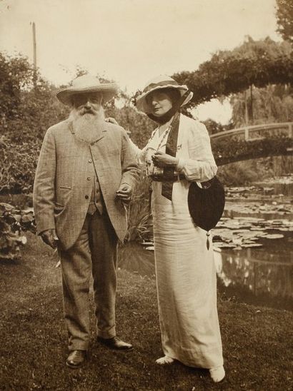 Sacha Guitry (1885-1957) Claude Monet et Charlotte Lysès (première femme de Sacha...