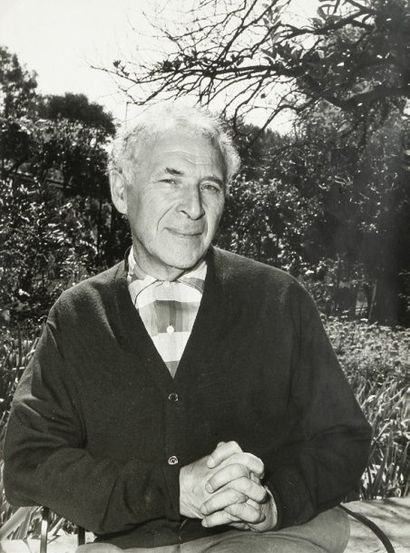 André Villers (né en 1930) Marc Chagall, c. 1960. Epreuve argentique d'époque. Tampon...