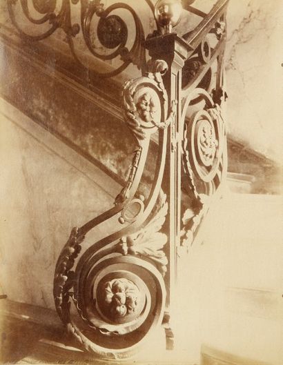 Eugène Atget (1857-1927) Rampe d'escalier. Hôtel Sully-Charost, 11 rue du Cherche-Midi....