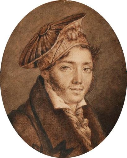 null Portrait de jeune homme au béret (un artiste ?)
Miniature à l’encre et lavis...