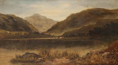 null Horatio Mac CULLOCH 
(Glasgow 1805 - Edinburgh 1867)
En bordure du loch
Sur...