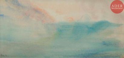 null GHEAN (XXe siècle)
La Mer, 1972
Aquarelle.
Signée et datée en bas à gauche.
18...