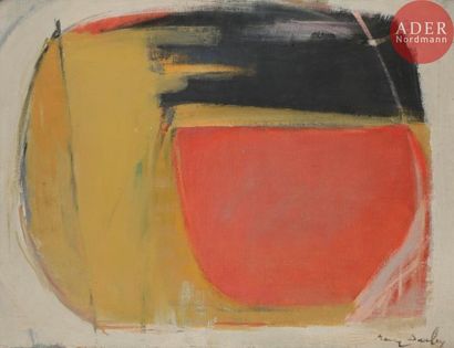 null Nelly MAREZ-DARLEY (1908-2001)
Composition, 1960
Huile sur toile.
Signée en...