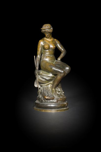 null Antoine Louis Barye (1796-1875)
Junon 
Bronze à patine brune 
H : 30 cm 
Signé...
