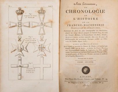 null Acta Latomorum ou Chronologie de l’Histoire de la Franc-Maçonnerie française...