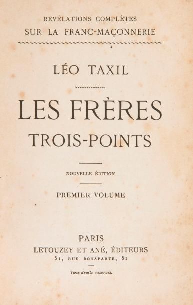 null Léo TAXIL
Les Frères Trois-Points
2 volumes reliés toile. Editeur Letouzey à...