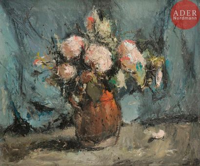 null Michel GASSIES (XXe siècle)
Fleurs, 1961
Huile sur carton toilé.
Signée en bas...