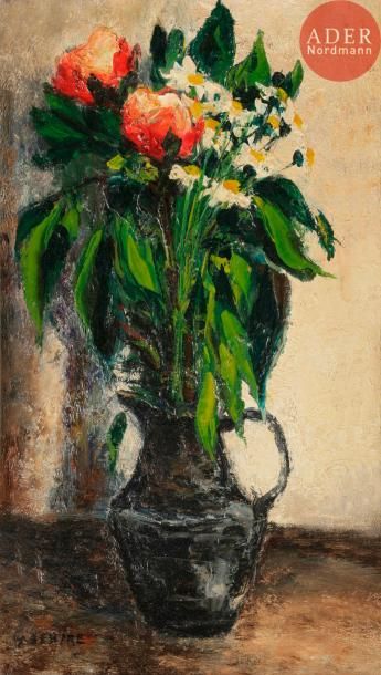 null Gaston SEBIRE (1920-2001)
Vase de fleurs
Huile sur toile.
Signée en bas à gauche.
41...