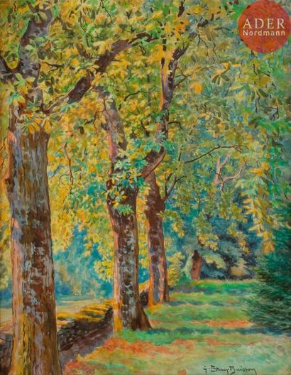 null Gabriel BRUN-BUISSON (1883-?)
Allée d’arbres et muret
Aquarelle.
Signée en bas...