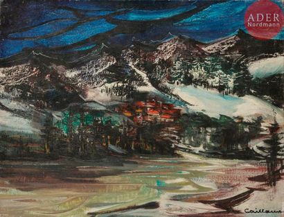 null Rodolphe CAILLAUX (1904-1989)
Montagnes enneigées
Huile sur toile.
Signée en...