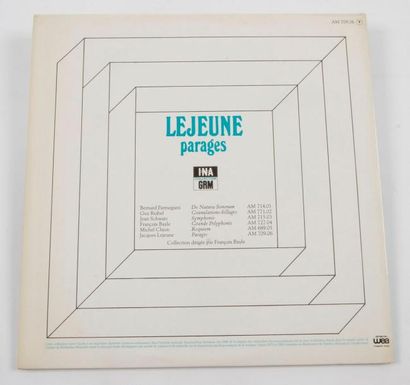 null JACQUES LEJEUNE
« Parages » Label INA-GRM AM 709.06, France 1978 - 31 x 31 cm...