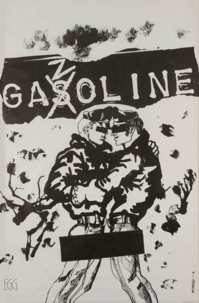null GAZOLINE / ALAIN KAN
Affiche Punk originale française de 1977 en offset parodiant...