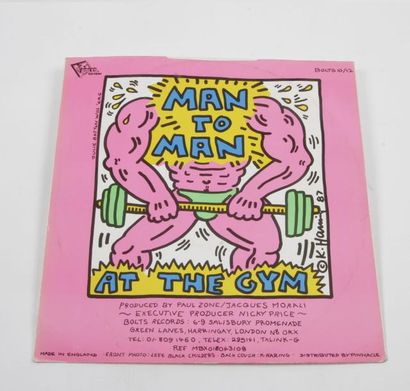 null KEITH HARING
MAN TO MAN « At the gym » Impression sur pochette disque vinyl....