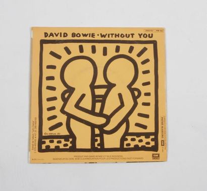 null KEITH HARING
DAVID BOWIE « Without you ». Impression sur pochette disque. Offset...