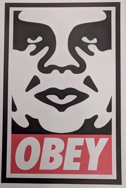 null OBEY (Shepard Fairey) 
Affiche « Obey Icon » signee. 90 x 60 cm
